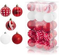 30 pcs large painted christmas balls ornaments – ideal for decorating christmas, weddings, parties & home décor logo