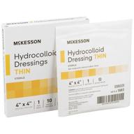 🩹 mckesson 1883 hydrocolloid dressing - thin, sterile - 4x4in (pack of 10) логотип