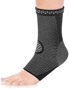 img 3 attached to PhysPhyt Achilles Compression Recovery Sleeve - Black/Gray