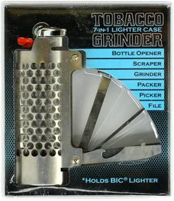 img 2 attached to 🔧 Enhanced Stainless Steel Multi-Tool: Lighter Case with Bottle Opener, Scraper, Grinder, Packer, Picker, and File – Designed for BIC Lighters