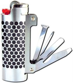 img 4 attached to 🔧 Enhanced Stainless Steel Multi-Tool: Lighter Case with Bottle Opener, Scraper, Grinder, Packer, Picker, and File – Designed for BIC Lighters