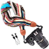 📷 wolven soft scarf camera strap belt for dslr/slr/digital cameras (dc)/instant cameras, multicolored logo