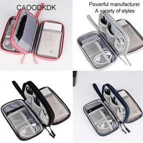 img 2 attached to Waterproof Electronic Accessories Case: Universal Cable Cord Organizer, Portable Cable Organizer Bag, USB Flash Drives Storage Bag, Cable case Bag, USB Case Organizer, USB Charger Bag