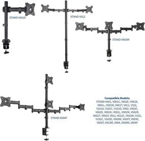 img 2 attached to 🖥️ VIVO Single Monitor Arm for Desk Mount Stand - Fully Adjustable, Black, Fits 1 Screen up to 27 inches, PT-SD-AM01A