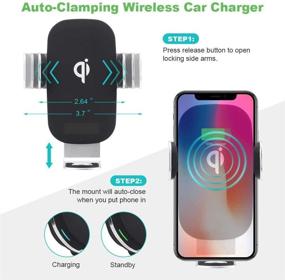 img 3 attached to 📱 TECOTEC Full Kit 15W Wireless Fast Charger Car Cup Holder Phone Holder: Universal Cell Phone Holder with Air Vent Holder - Fast Charging for iPhone, Samsung