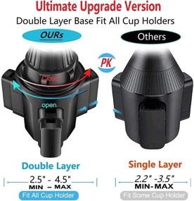 img 2 attached to 📱 TECOTEC Full Kit 15W Wireless Fast Charger Car Cup Holder Phone Holder: Universal Cell Phone Holder with Air Vent Holder - Fast Charging for iPhone, Samsung