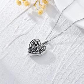 img 2 attached to Personalized 925 Sterling Silver Rose Heart Locket: Keep Your Loved Ones Close with a Customized Photo Inside