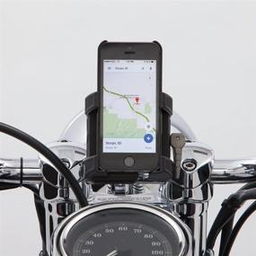 img 4 attached to 📱 Ciro 50315 Smartphone/GPS Holder With Charger - Black (Handlebar Mount) - Includes 1-1/4" Handlebar Mount