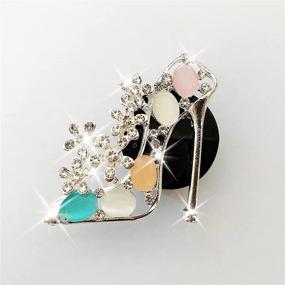 img 3 attached to AEEIX High Heel Shoe Car Air Vent Clip Charm - Bling Car Accessories for Women, Crystal Fashion Shoe with Flowers - Car Interior Decoration Charm, Rhinestone Car Bling Accessories for Cute Car Decor