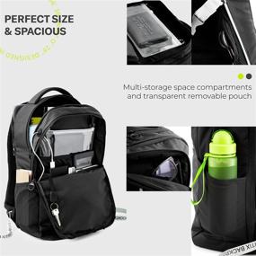 img 2 attached to Artix Comfortable Laptop Travel Backpack: Perfect Fit for 17.3-inch Laptop, Water Resistant – Ultimate Business Backpack for Work [Black & Grey]