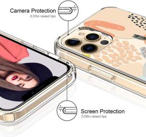 img 3 attached to ICEDIO iPhone 12 Case with Screen Protector, iPhone 12 Pro Case, Clear with Multi-Colored Painting Patterns for Girls Women, Shockproof Slim Fit TPU Cover Protective Phone Case for iPhone 12/12 Pro 6.1 inch