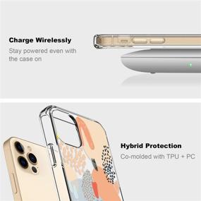 img 2 attached to ICEDIO iPhone 12 Case with Screen Protector, iPhone 12 Pro Case, Clear with Multi-Colored Painting Patterns for Girls Women, Shockproof Slim Fit TPU Cover Protective Phone Case for iPhone 12/12 Pro 6.1 inch