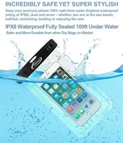 img 2 attached to 📱 AiRunTech 3-Pack Waterproof Case for iPhone 12/11/Xs/XS Max/XR/X & More - Waterproof Cell Phone Dry Bag for Samsung Galaxy S9/S8/S7, Google Pixel & All Devices Up to 7.0 Inches