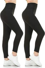 img 4 attached to Gnpolo Womens Waisted Leggings Control Sports & Fitness for Running