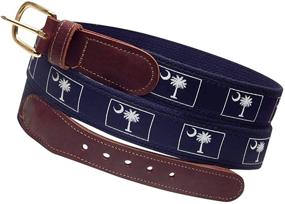 img 1 attached to Preston Leather Ribbon Buckle NAUTICAL Men's Accessories in Belts