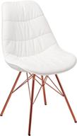 🌟 osp home furnishings langdon white faux leather task chair with rose gold base logo