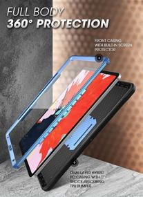 img 2 attached to SUPCASE UB Pro Series iPad Pro 12.9 inch 2020 Case - Slate Blue: Rugged Full-Body Protection with Built-in Screen Protector & Apple Pencil Charging Support