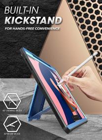 img 3 attached to SUPCASE UB Pro Series iPad Pro 12.9 inch 2020 Case - Slate Blue: Rugged Full-Body Protection with Built-in Screen Protector & Apple Pencil Charging Support