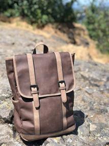 img 2 attached to 🎒 Versatile and Stylish: Jackson Leather Daypack Foldover Backpack