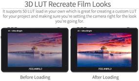 img 1 attached to 📺 FEELWORLD LUT7 7-дюймовый высокой яркости 2200 нит сенсорный экран камеры DSLR полевой монитор с 3D Lut Waveform векторным осциллографом автоматическим датчиком света 1920x1200 видеоассистом 4K HDMI вход 8,4 В постоянного тока + наклонное крепление