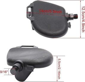 img 1 attached to 🚲 Hamimelon Extra Large Exercise Bike Pedals & Pedal Strap Set - Ideal for Home Gym & Indoor Cycling (5.5", 4.9", 2.16")