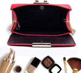 img 1 attached to 👜 Stylish Leather Crossbody Evening Clutches: Women's Handbags & Wallets for Versatile Carry