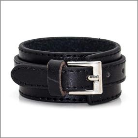 img 2 attached to Heavstjer Alloy Buckle Bracelet Leather