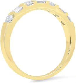 img 3 attached to Dazzlingrock Collection: Exquisite Baguette Diamond Wedding Women's Jewelry in Wedding & Engagement