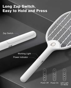 img 1 attached to 🦟 X Home USB Rechargeable Bug Zapper: Electric Fly Swatter with LED Light, Touch-Safe, 3-Layer Mesh Protection - Ideal Mosquito Killer for Indoor and Outdoor Use