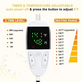 img 2 attached to 🔥 Ultimate Temperature Control: Upgraded Pet Heating Pad with Timer & Adjustable Settings - Waterproof, Chew Resistant, Auto Power Off