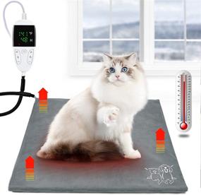 img 4 attached to 🔥 Ultimate Temperature Control: Upgraded Pet Heating Pad with Timer & Adjustable Settings - Waterproof, Chew Resistant, Auto Power Off