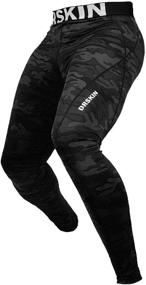 img 4 attached to 🏃 Men's Compression Pants - DRSKIN 1, 2 or 3 Pack - Sports Baselayer for Running, Yoga & Winter Activities