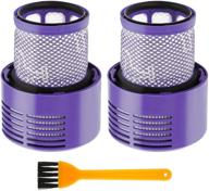 🔍 2 pack of hepa filters for dyson v10 cyclone series vacuum cleaner - replacement part #969082-01, washable and reusable: v10 absolute, v10 animal, v10 total clean, v10 motorhead, sv12 логотип