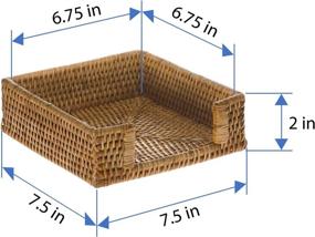 img 1 attached to KOUBOO 1020040 Rattan Napkin Holder: Superior Organization and Style for Your Table Décor