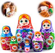 handcrafted matryoshka dolls: authentic russian nesting dolls logo