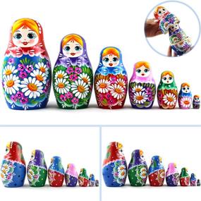 img 3 attached to Handcrafted Matryoshka Dolls: Authentic Russian Nesting Dolls