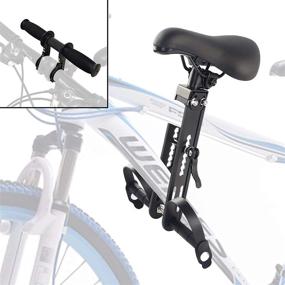 img 1 attached to Детское сиденье и руль Lilith123: детская велокресло для крепления на передней части взрослых горных велосипедов - легко устанавливается и снимается.