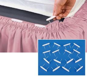 img 1 attached to 🛏️ Set of 16 Bed Skirt Holding Pins by Collections Etc