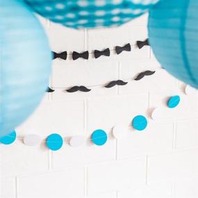 img 2 attached to 🎉 Bobee Mustache Party Decorations Paper Garland Streamers, 14ft Strand with 48 Mustaches