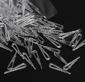 img 4 attached to 👕 500 PCS Clear U Shape Plastic Alligator Clips with Teeth - Durable Transparent Shirt Clips for Ties, Pants, and Shirts - Secure Garments in Place