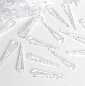 img 2 attached to 👕 500 PCS Clear U Shape Plastic Alligator Clips with Teeth - Durable Transparent Shirt Clips for Ties, Pants, and Shirts - Secure Garments in Place