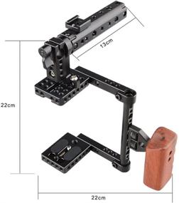 img 2 attached to Enhance Your DSLR Experience with the CAMVATE Camera Cage: Top Handle & Wood Grip for Canon 600D, 70D, and 80D