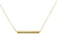 💎 lucchetta - premium solid gold bar pendant necklace: 14k yellow gold goldbar, thin dainty chain, italian luxury jewelry for women & teens logo