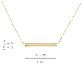 img 1 attached to 💎 Lucchetta - Premium Solid Gold Bar Pendant Necklace: 14K Yellow Gold Goldbar, Thin Dainty Chain, Italian Luxury Jewelry for Women & Teens