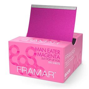 img 4 attached to 🎀 Framar Magenta Pop Up Hair Foil: 500 Aluminum Foil Sheets for Highlighting Hair