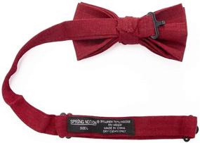 img 2 attached to 👔 Boys' Linen Blend Bow Ties: Stylish Spring Notion Accessories for Boys
