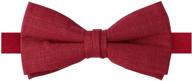 👔 boys' linen blend bow ties: stylish spring notion accessories for boys logo