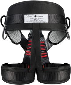 img 2 attached to Eleven Guns Black Half Body Climbing Harness: Adjustable Thickness Safety Belt for Fire Rescuing, Caving, Rock Climbing, Rappelling and Tree Protection