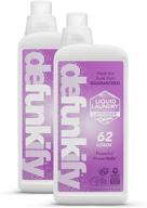 🌺 defunkify liquid laundry detergent, lavender - crushes odor - epa safer choice - 87% biobased - 124 loads (2-pack of 62 load bottles) logo