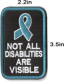 img 3 attached to 🐾 WZT 6Pcs Invisible Disabilities Awareness Patches for Service Dogs | Empowering Handlers, Medical Alerts | Partnered for Life | No Distractions